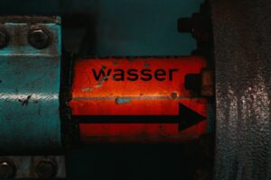 red and black metal signage